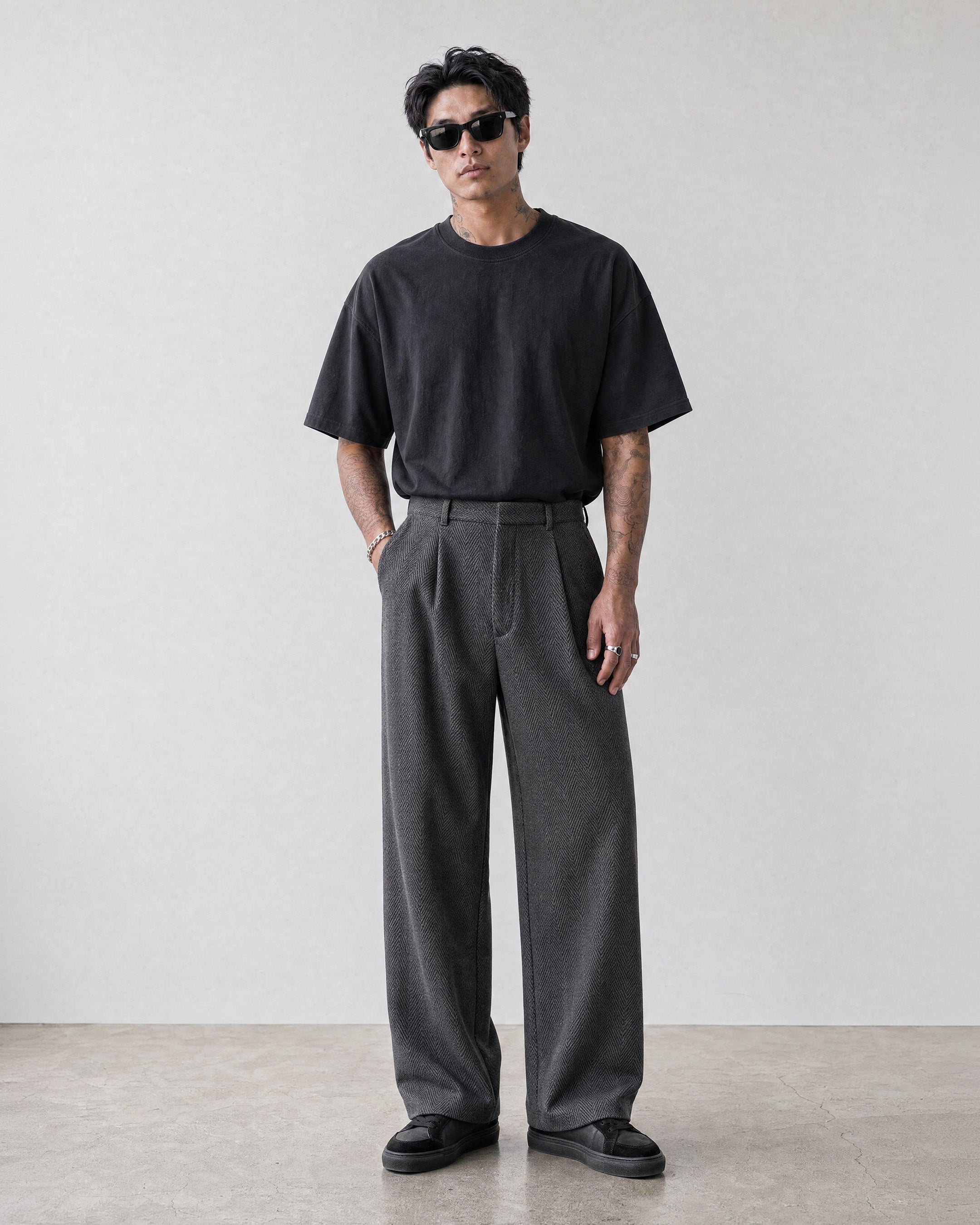 Heringbone Grey