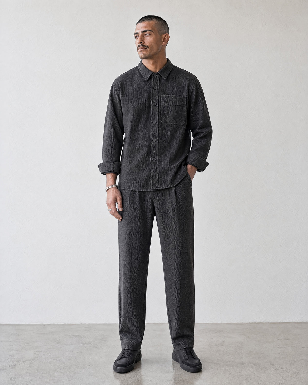 Heringbone Grey