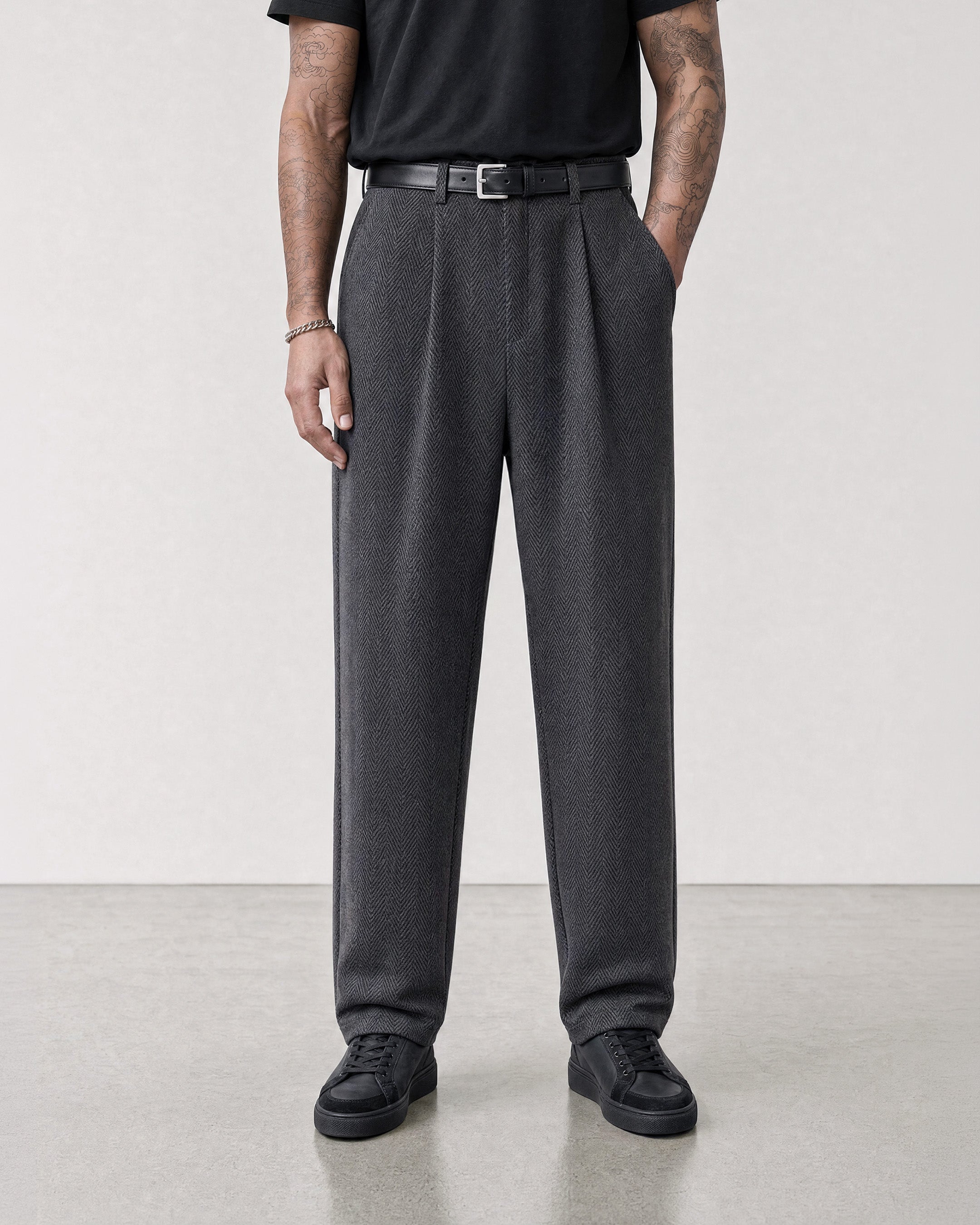 Heringbone Grey